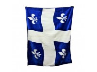 Couverture Jeté en micro velours drapeau du Québec